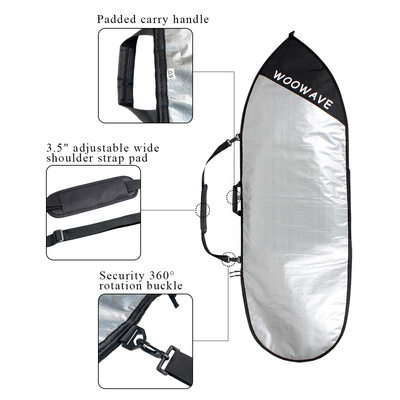 Ocean Waters Surfboard-Taschenhülle passt Sechsfuß-Boards mit Flossen und hält sie sicher