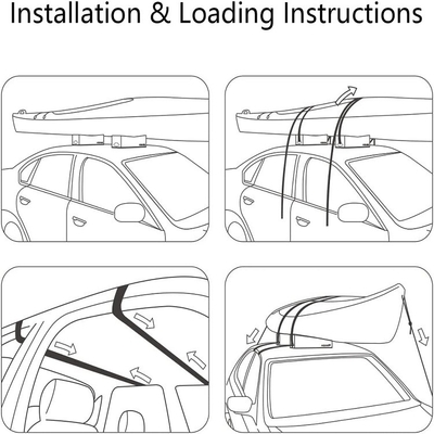 WOOWAVE Deluxe Soft Foam Block Canoe Carrier Kit für Seen Flüsse Einfach zu installieren