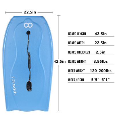 Kinder und Erwachsene PE Core Bodyboard mit hoher Haltbarkeit Fahrer Gewicht 120-200lbs