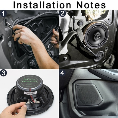 Set von 2 Coaxial Auto Lautsprechern mit 6,5 Zoll Subwoofer und 1500Hz Tweeter