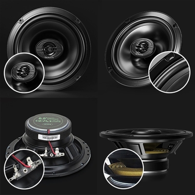 Set von 2 Coaxial Auto Lautsprechern mit 6,5 Zoll Subwoofer und 1500Hz Tweeter