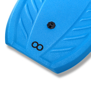 Schwimmbad mit Handleine 2,3 Zoll BLUE Woowave EPS-Kern-Bodyboard für Erwachsene