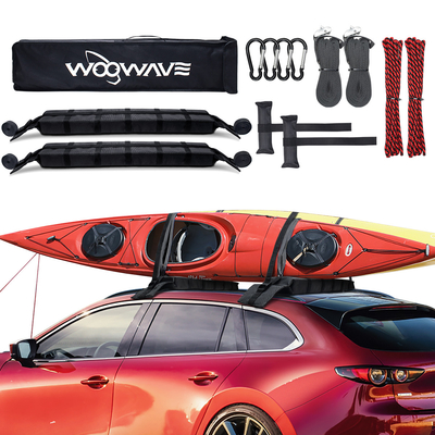 Tragbare Tasche mit Gewebtem Etikett Logo Weiches Kayak-Dachregal für alle Autos