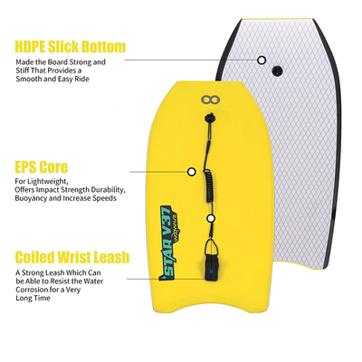 WOOWAVE 33&quot; 37&quot; 42&quot; Bodyboard PROFESSIONAL Level Of Practice EPS Design Leine inklusive