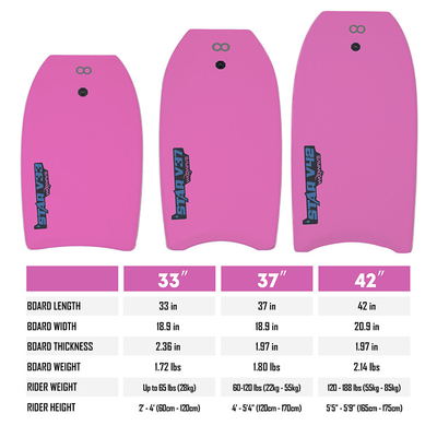 PROFESSIONAL 37 Zoll Surf Bodyboard mit benutzerdefinierten Surfgeräten und Zubehör