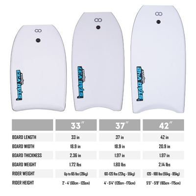 Robuste und langlebige 37 Zoll WOOWAVE Bodyboard für Surfen professionelles Design in Grau