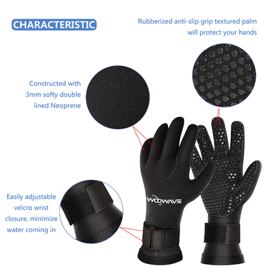 3 mm Neopren-Schlittschutz-Thermische Fünf-Finger-Surfhandschuhe für Tauchen und Spearfischen