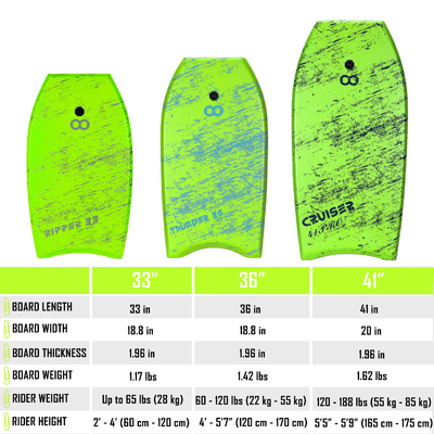 Unisex 36' Bodyboard XPE Aufblasbares Skibrett mit Leine