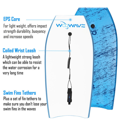 Verbessern Sie Ihr Surf-Spiel Woowave EPS XPE HDPE Schaumbild Bodyboard mit Surf Leash