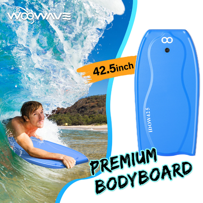 Leichtes Surf-Bodyboard mit Surf Leash 22,5 Zoll Breite 3,95 Pfund Gewicht