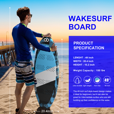 Kohlenstofffaser 49' Surfbrett für Seen Flüsse 125.5*52cm inklusive Flossen Bestseller